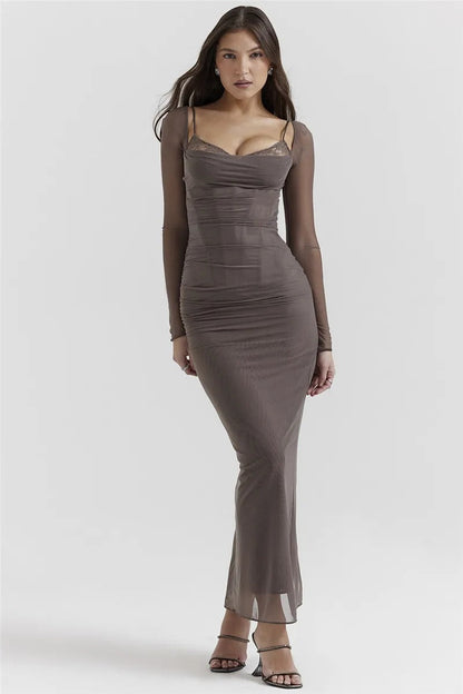 Romina - Vestido Largo con Glamour