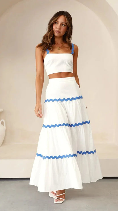 Clotilde - Conjunto Top & Falda Larga