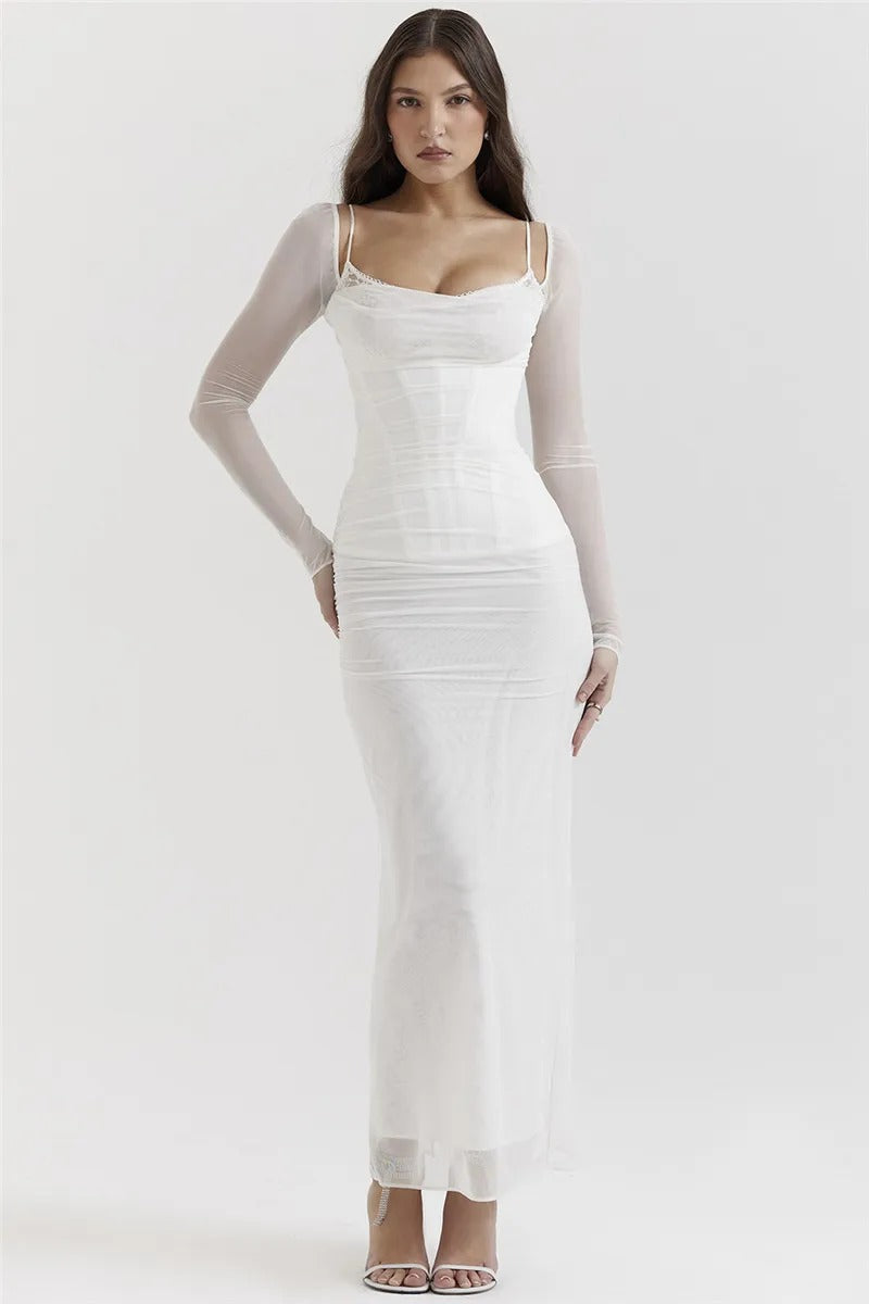 Romina - Vestido Largo con Glamour