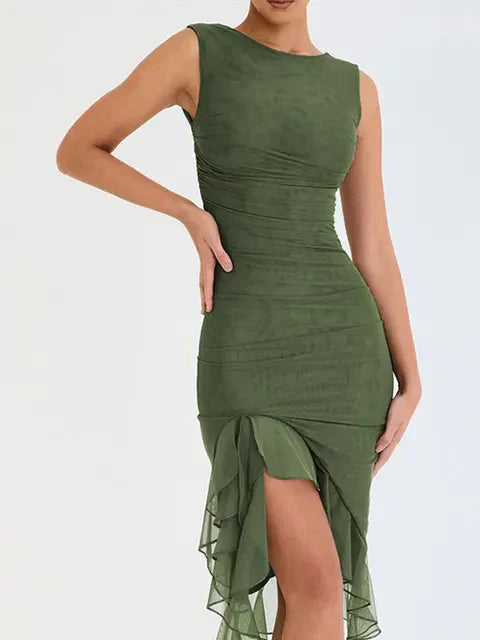 Danna - Vestido Midi con Volantes