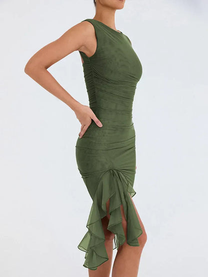 Danna - Vestido Midi con Volantes