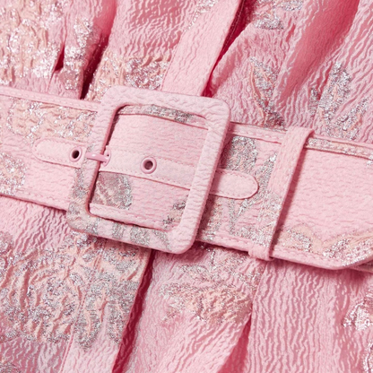 Bea - Vestido Rosa Largo con Cinturón