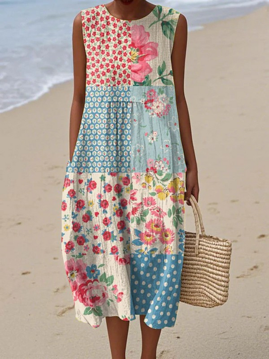 Cindy | Vestido Midi Patchwork