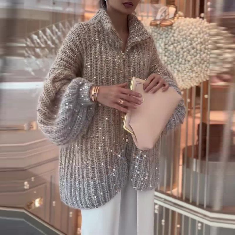 Micaela - Cárdigan Elegante con Cremallera