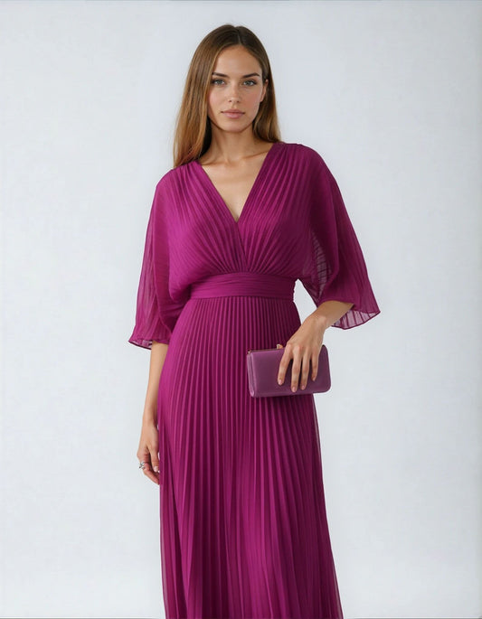Olga - Vestido Clásico Plisado