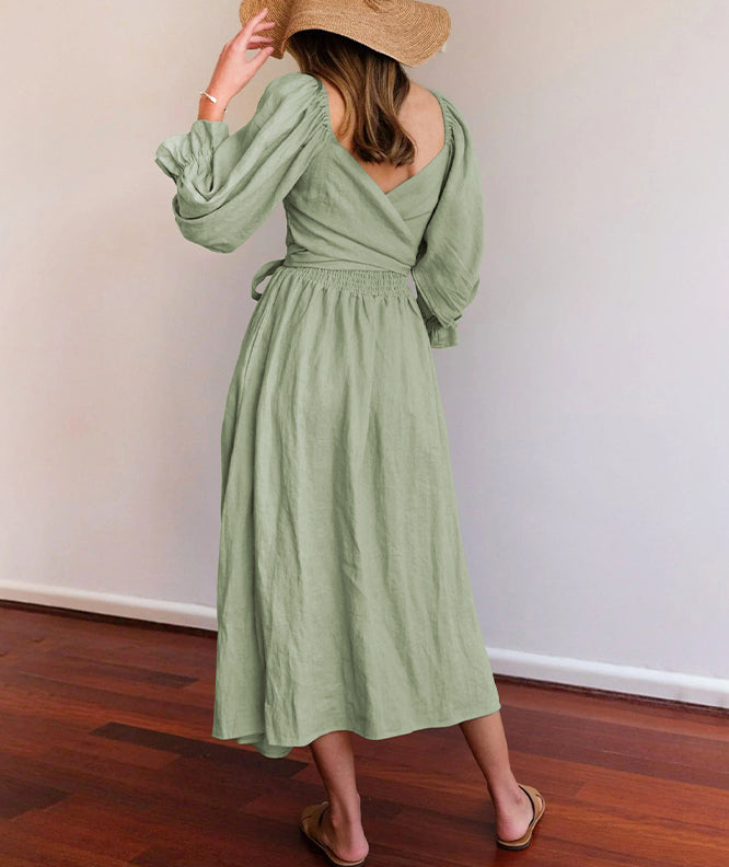 Mariah - Vestido Lazo y Manga Larga