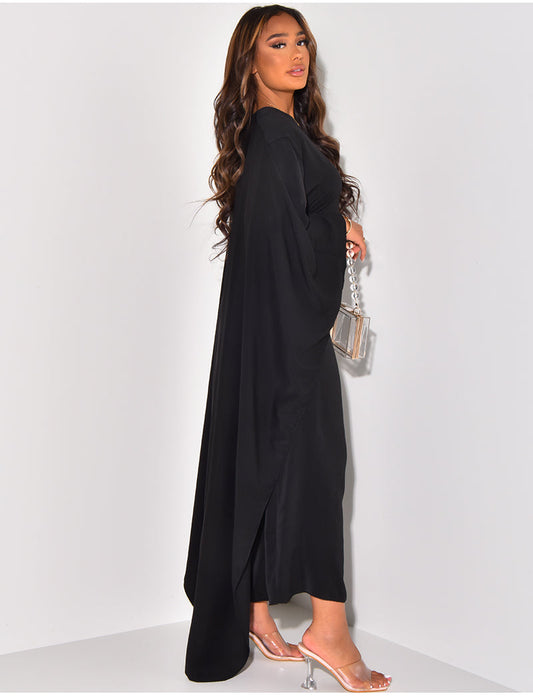 Salma - Vestido con Capa Fluida
