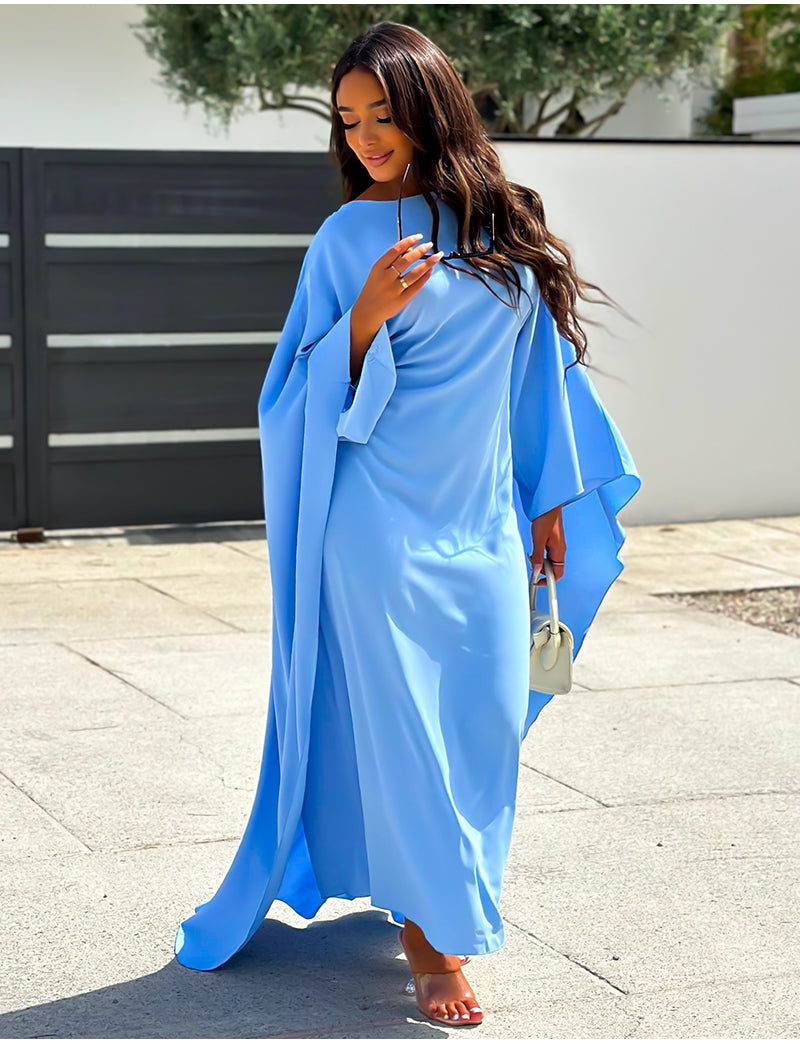 Salma - Vestido con Capa Fluida