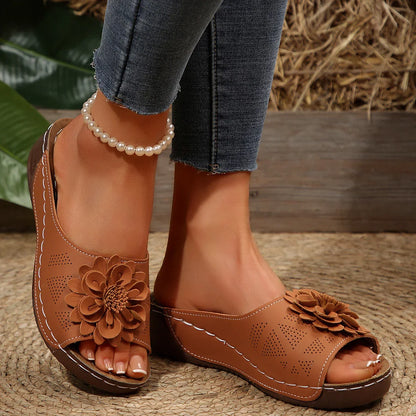 Florelle | Mules Comfort Plus con Fiore 3D e Suola Ultra-Leggera