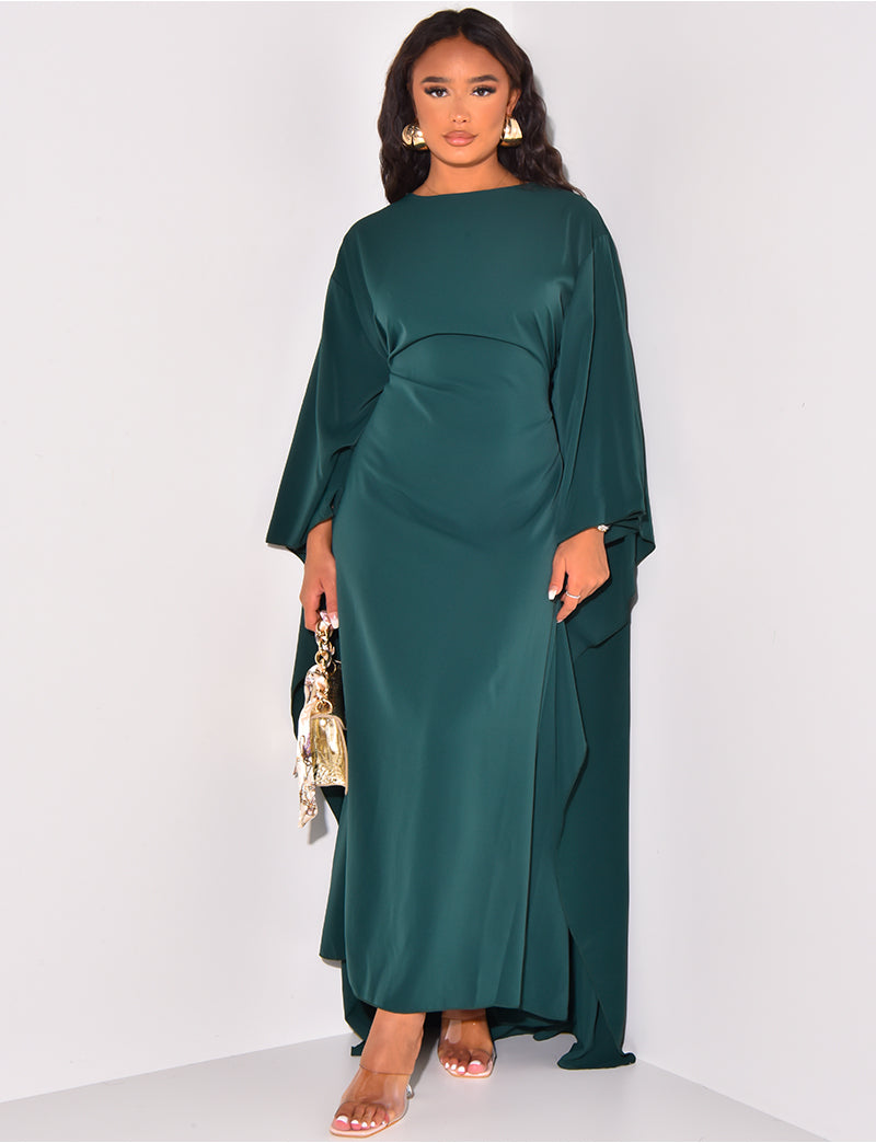 Salma - Vestido con Capa Fluida