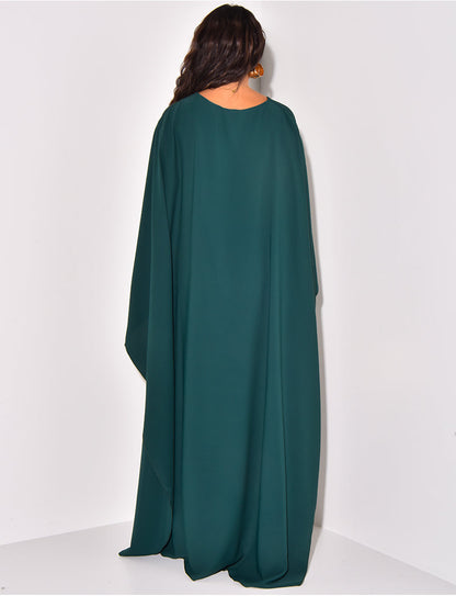 Salma - Vestido con Capa Fluida