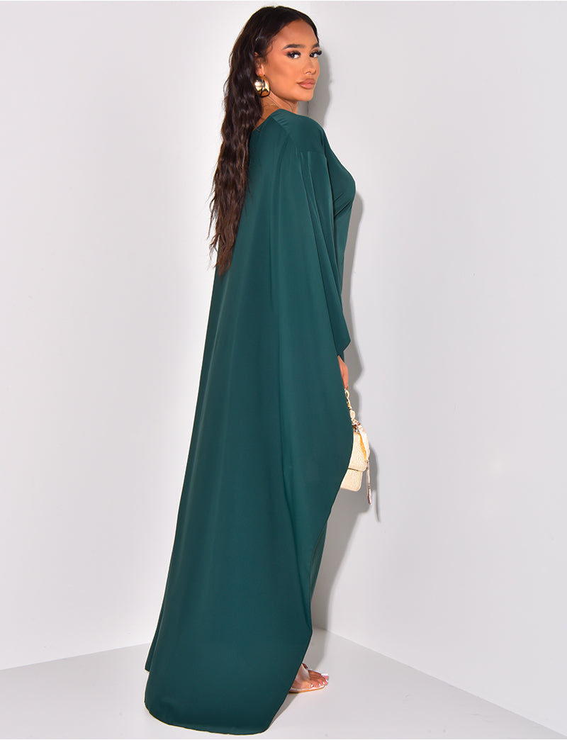 Salma - Vestido con Capa Fluida