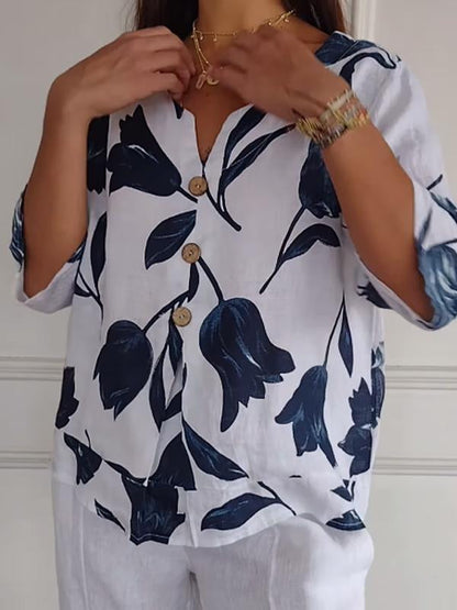 Zahara - Camisa casual estampada