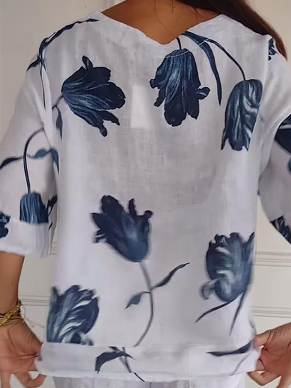 Zahara - Camisa casual estampada