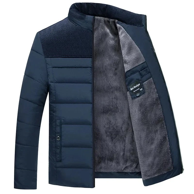 Chaqueta de Invierno Clásica con Forro de Polar Cálido – Elegante y Confortable