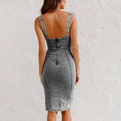 Genoveva - Vestido Midi Vaquero