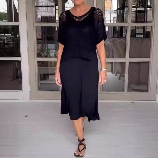 Fabiola | Elegante Conjunto Vestido con Top