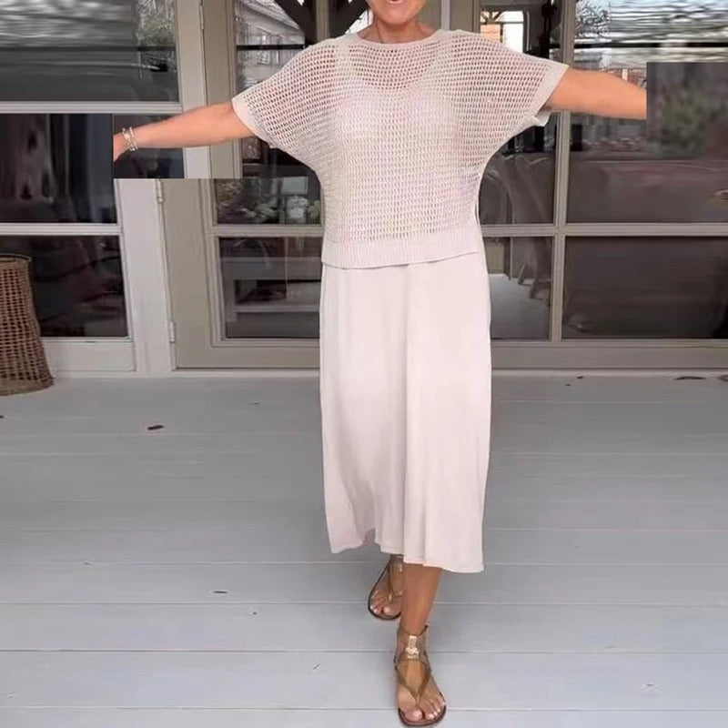Fabiola | Elegante Conjunto Vestido con Top